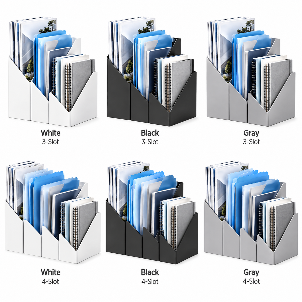 nuvqerix™ Vertical File & Notebook Organizer