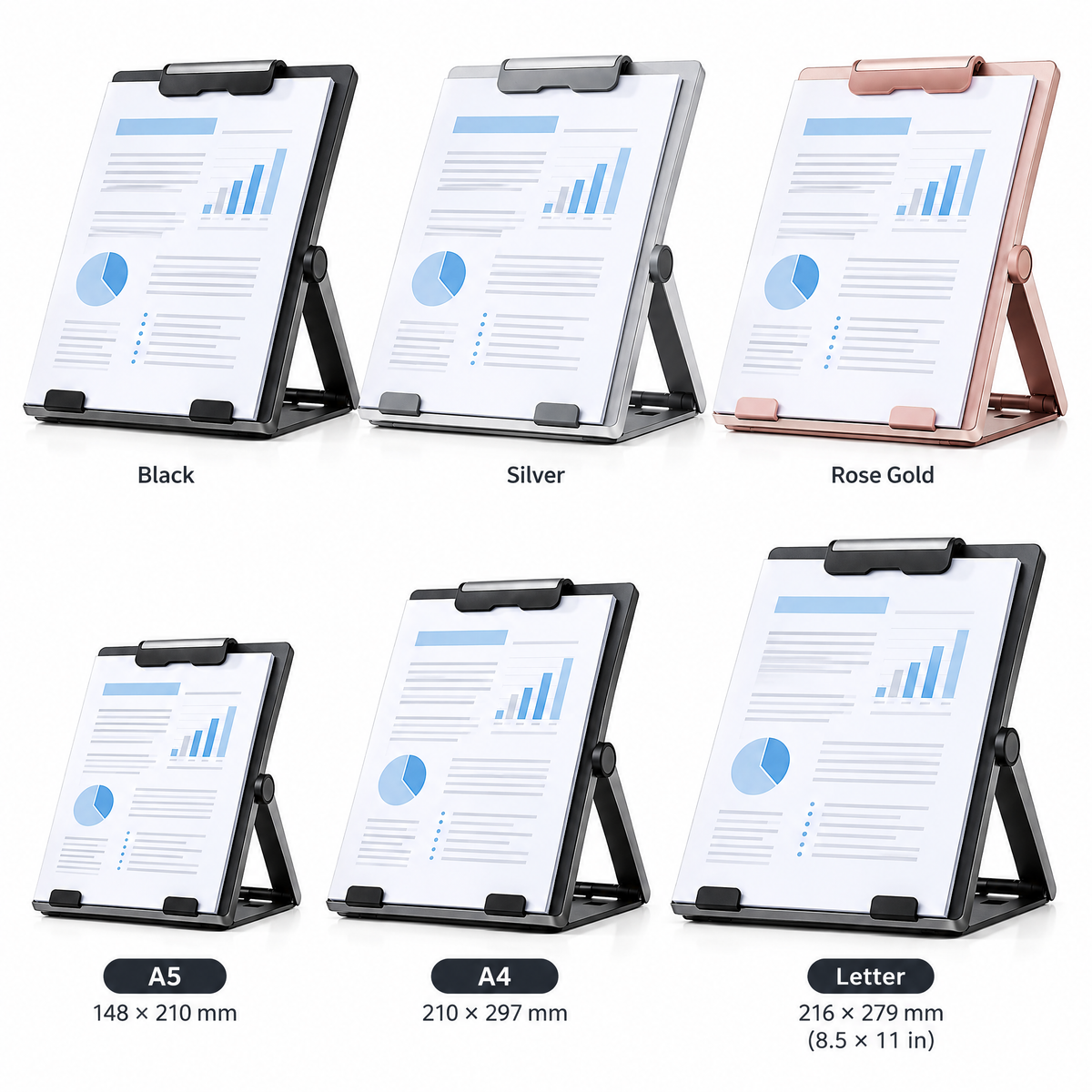 nuvqerix™ Adjustable Desktop Document Stand