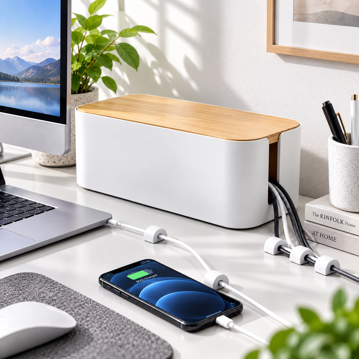 nuvqerix™ Wood-Top Cable Management Box