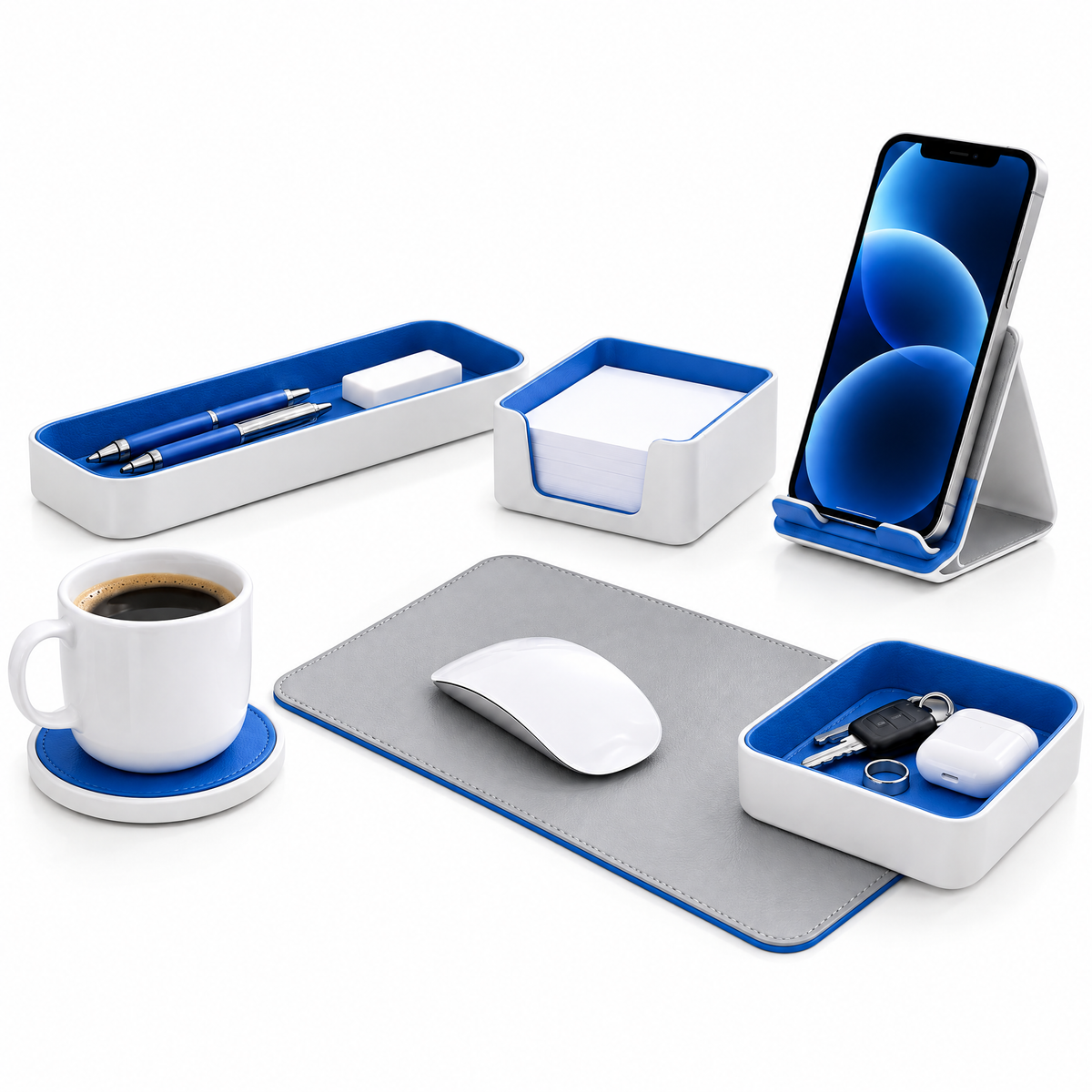 nuvqerix™ Desktop Valet Tray & Phone Stand Set